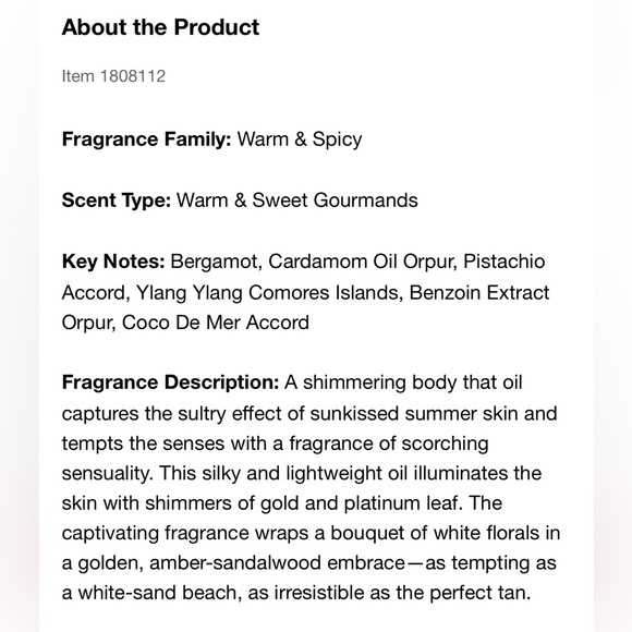 🩵 SOLD 🩵 TOM FORD Soleil Blanc Shimmering Body Oil ✨ + Fragrance 3.4fl oz Gold - Picture 5 of 10